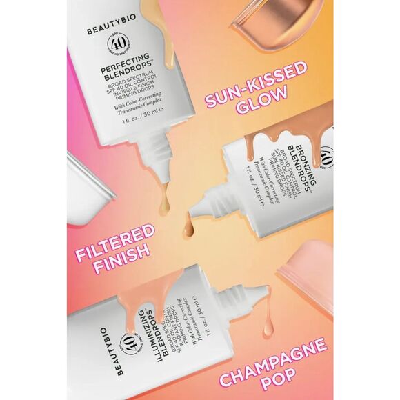 BeautyBio - NWTIB -  Bronzing Blendrops Broad Spectrum SPF 40. 1 fl. oz. - Picture 10 of 13